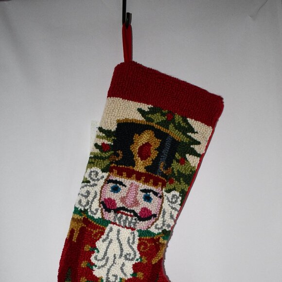 Peking Handicraft Nutcracker in Red Hook Holiday Stocking #31SJM4885CMC NWT - Picture 1 of 6